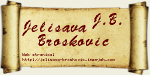 Jelisava Brošković vizit kartica
